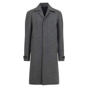 AllSaints Goodman Houndstooth Wool Blend Coat